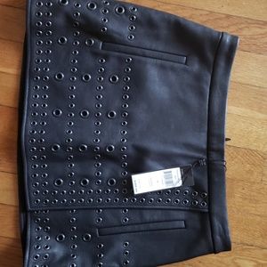 Bcbg leather mini skirt